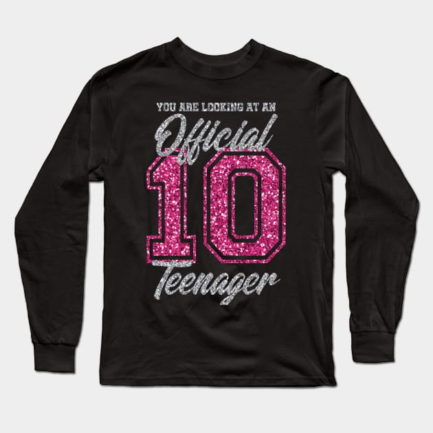 10th birthday T-shirt for girls and boys birthday Long Sleeve T-Shirt by moohe